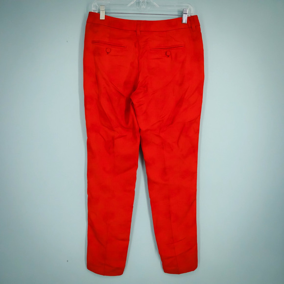 Zadig & Voltaire 36 Size Small S Red Prune Jac Paisley Print Tapered Ankle Pants - Picture 4 of 8